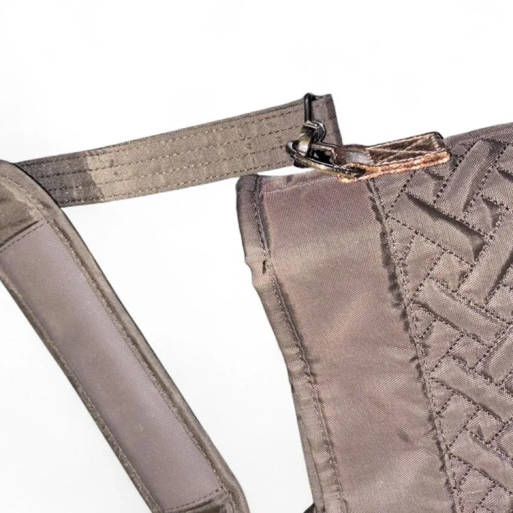 Lug Black Quilted Tote Bag | Lightweight Travel Crossbody Laptop Work Bag